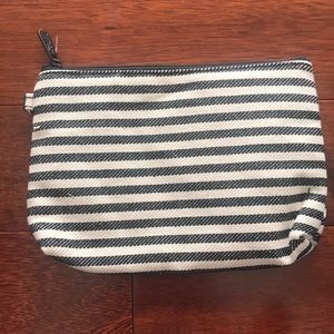 Mini zipper bag in twill stripe